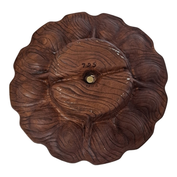 Vintage USA ceramic egg relish plate Sequoia ware 725 treasure craft retro - Picture 4 of 9